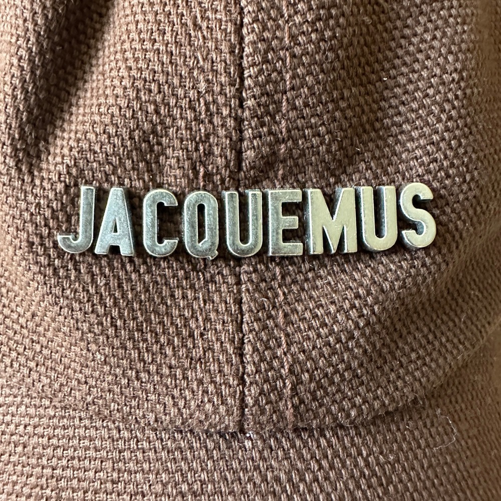 Jacquemus Les Classiques Artichaut Baseball Cap Brown Fringe Canvas Hat 58 - Picture 7 of 10